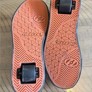 Heelys Kids Sneakers with Orange Soles and Black Wheels